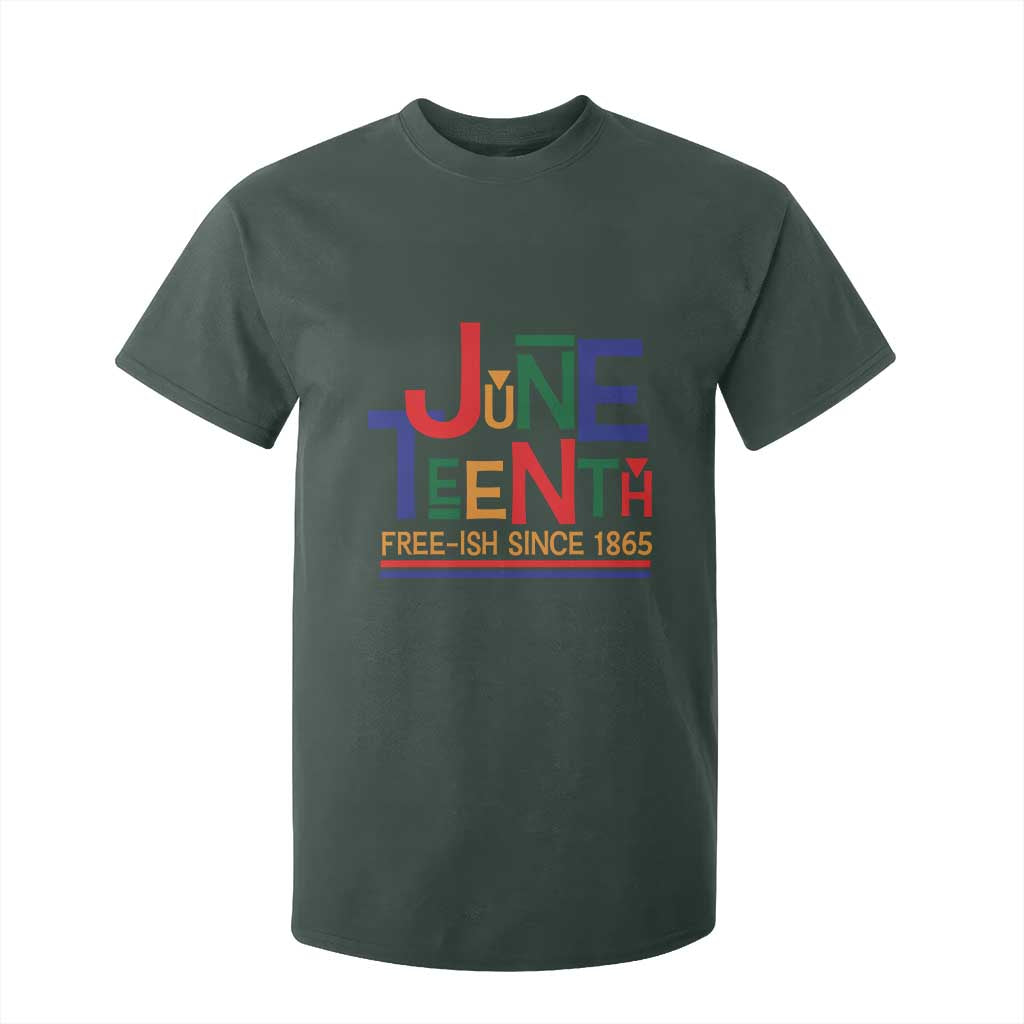 Free Ish Since 1865 T Shirt For Kid Juneteenth Celebration Retro