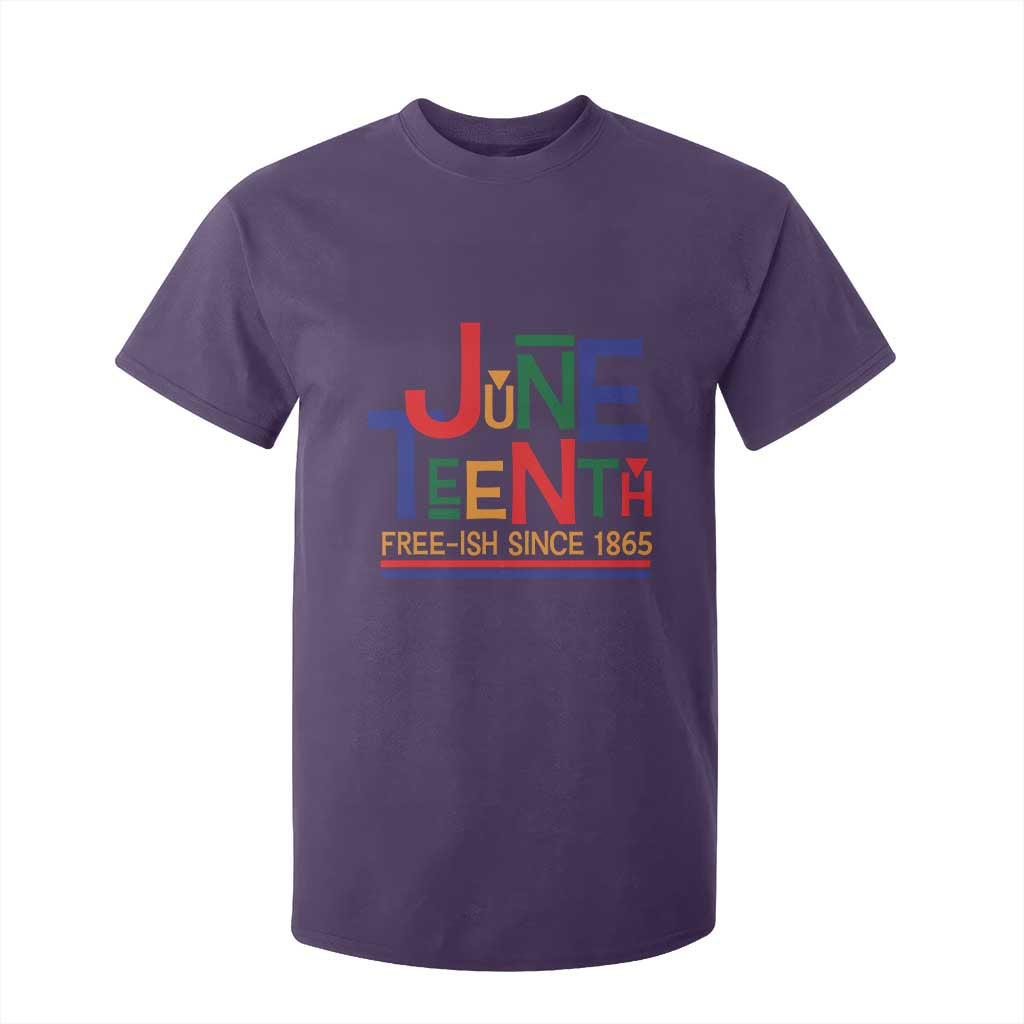Free Ish Since 1865 T Shirt For Kid Juneteenth Celebration Retro