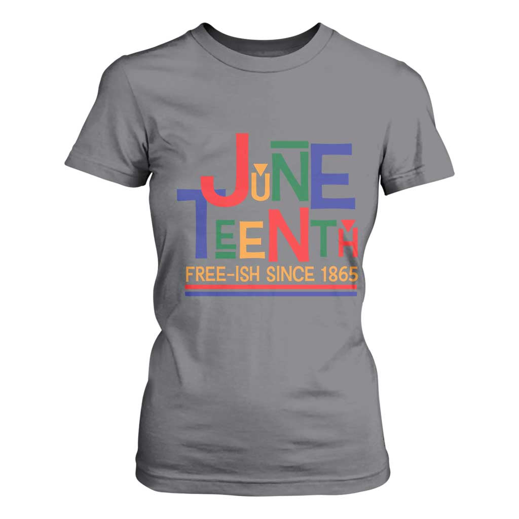 Free Ish Since 1865 T Shirt For Women Juneteenth Celebration Retro