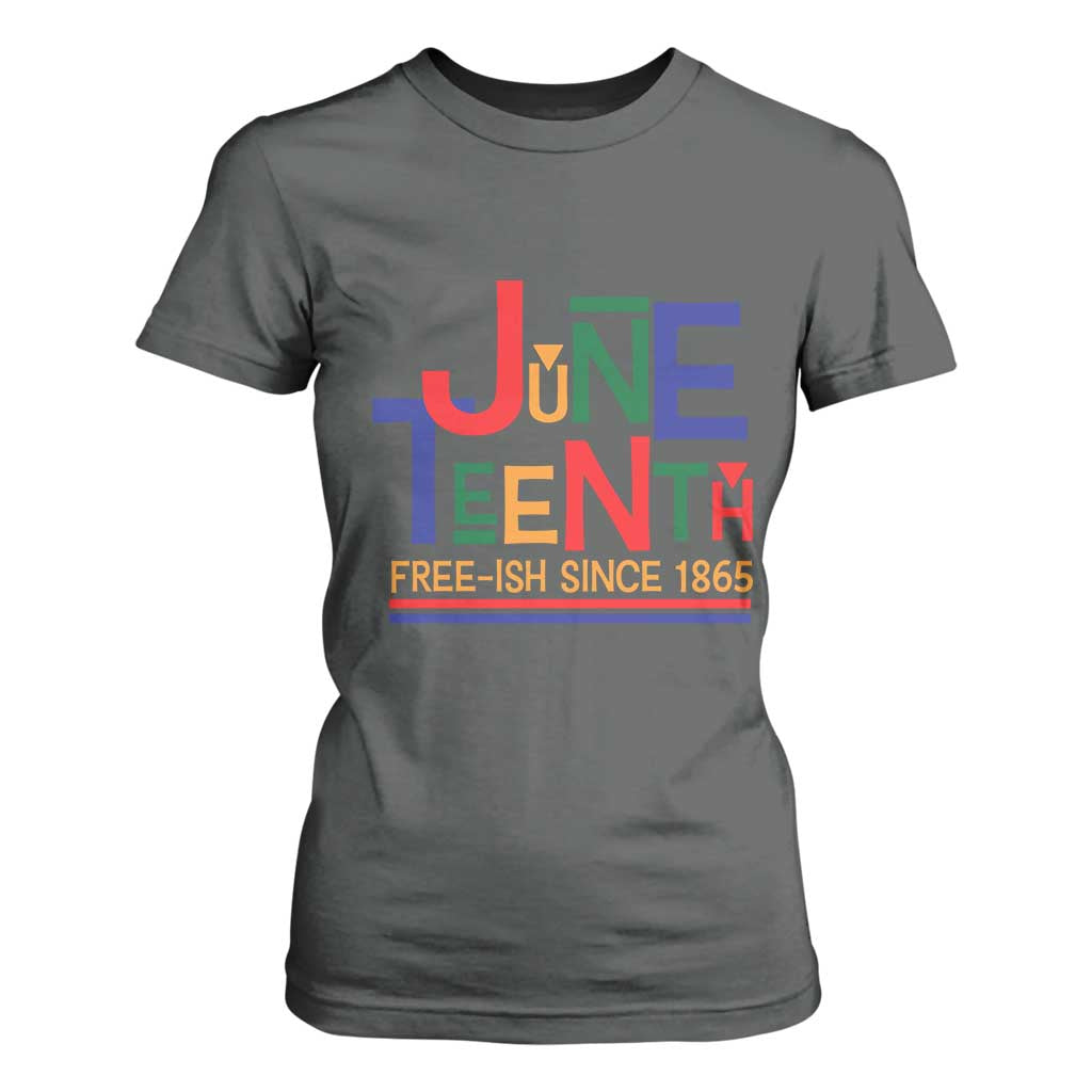 Free Ish Since 1865 T Shirt For Women Juneteenth Celebration Retro