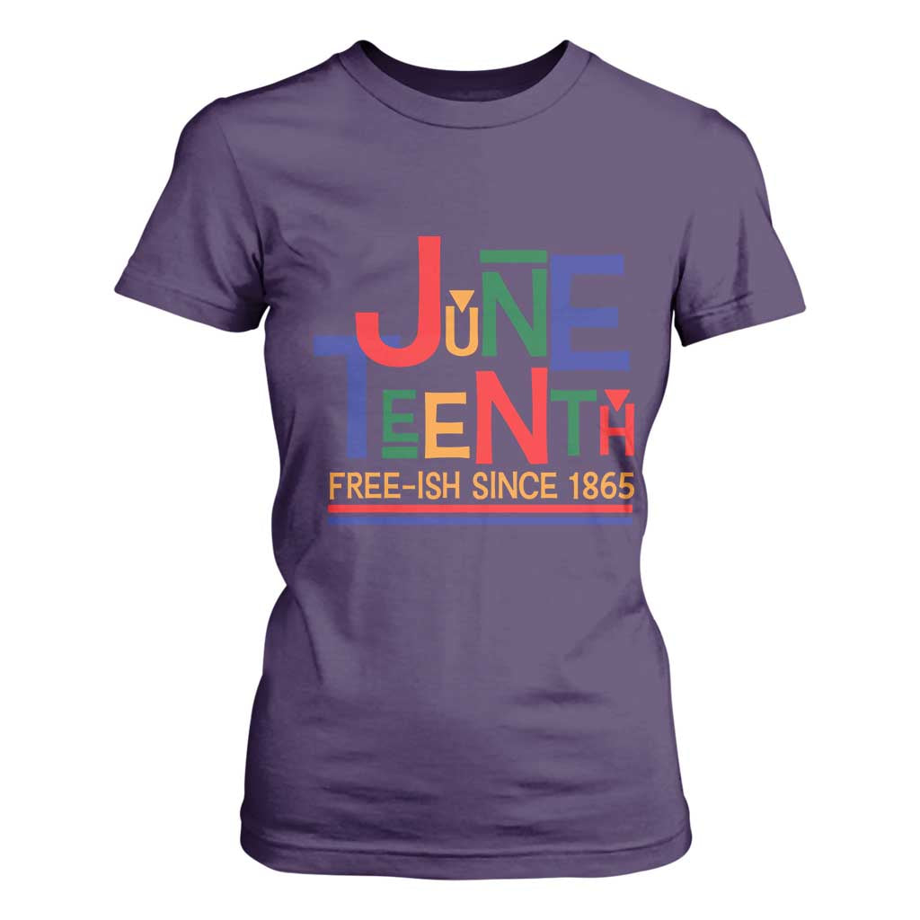 Free Ish Since 1865 T Shirt For Women Juneteenth Celebration Retro
