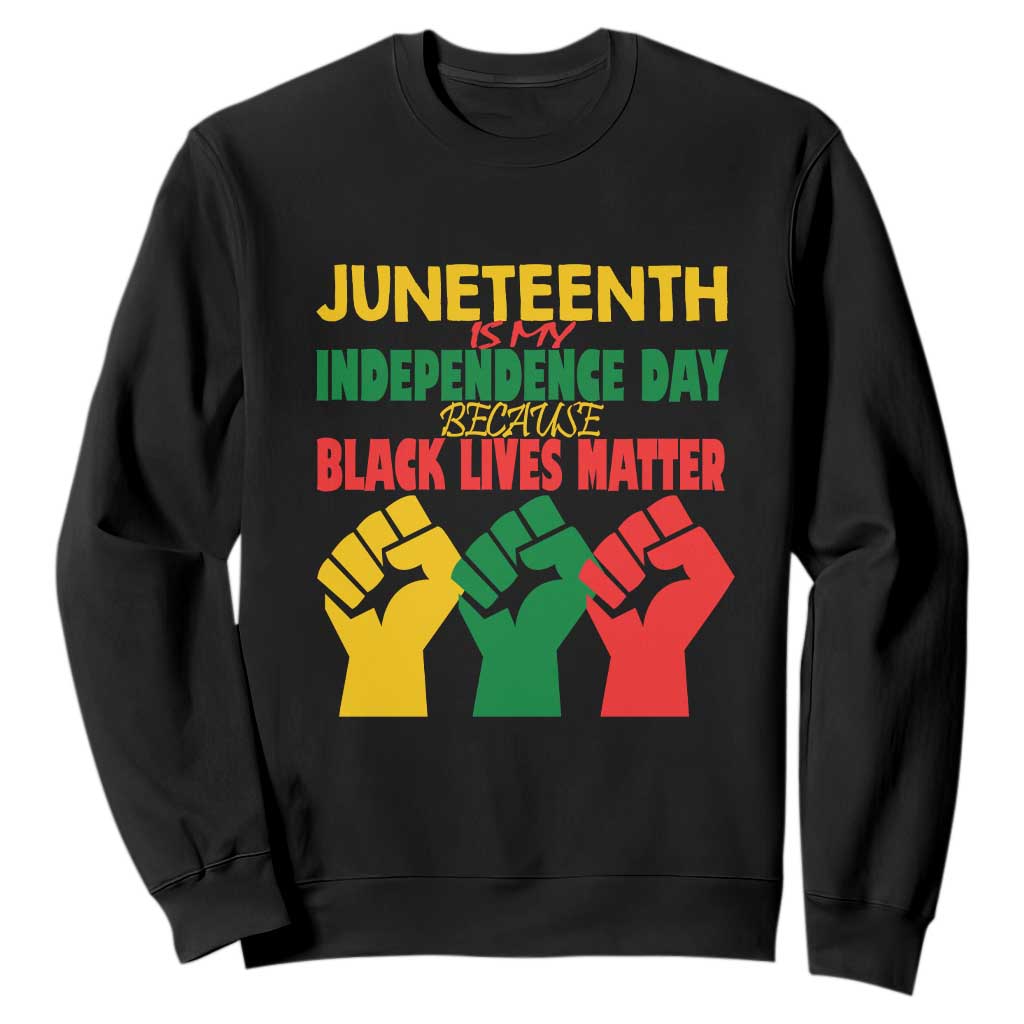Juneteenth Is My Independence Day Sweatshirt Because BLM