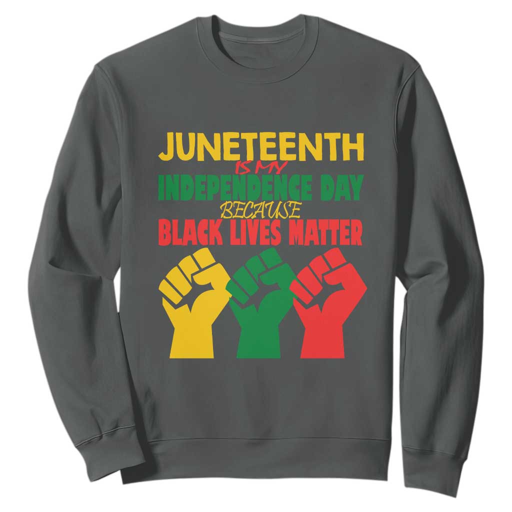 Juneteenth Is My Independence Day Sweatshirt Because BLM