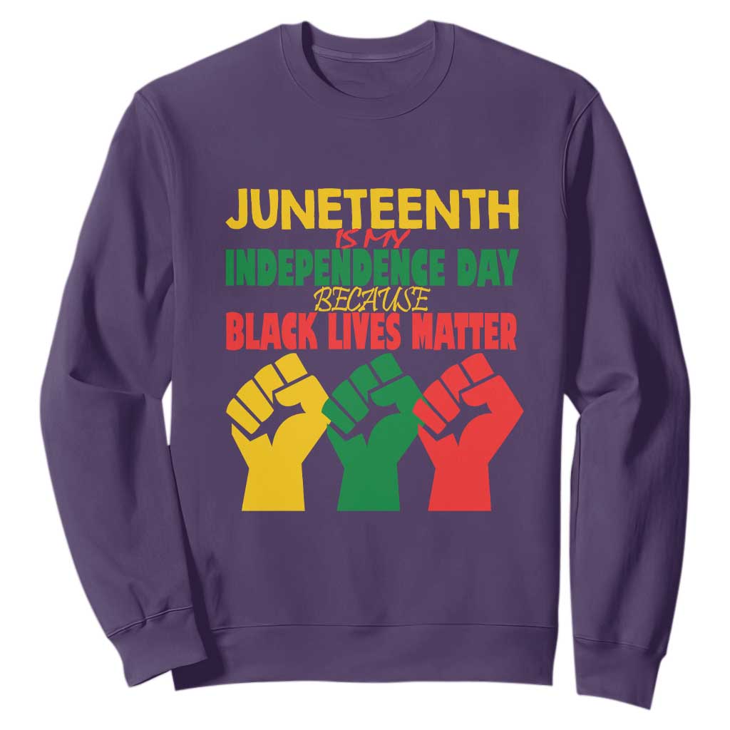 Juneteenth Is My Independence Day Sweatshirt Because BLM