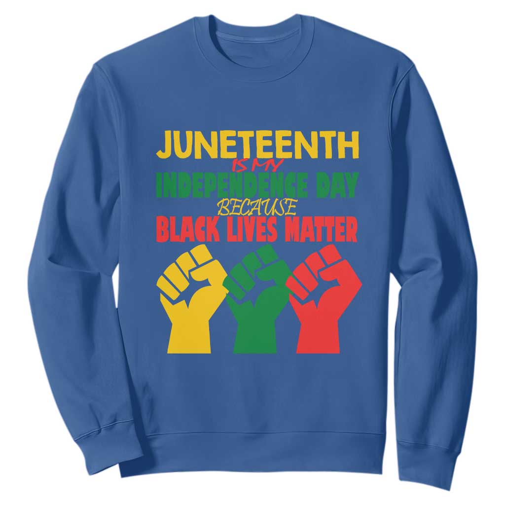 Juneteenth Is My Independence Day Sweatshirt Because BLM