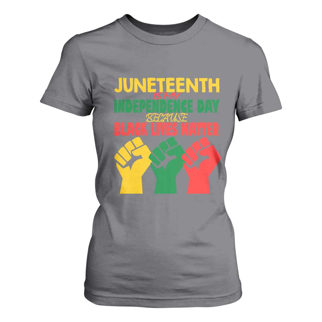 Juneteenth Is My Independence Day T Shirt For Women Because BLM