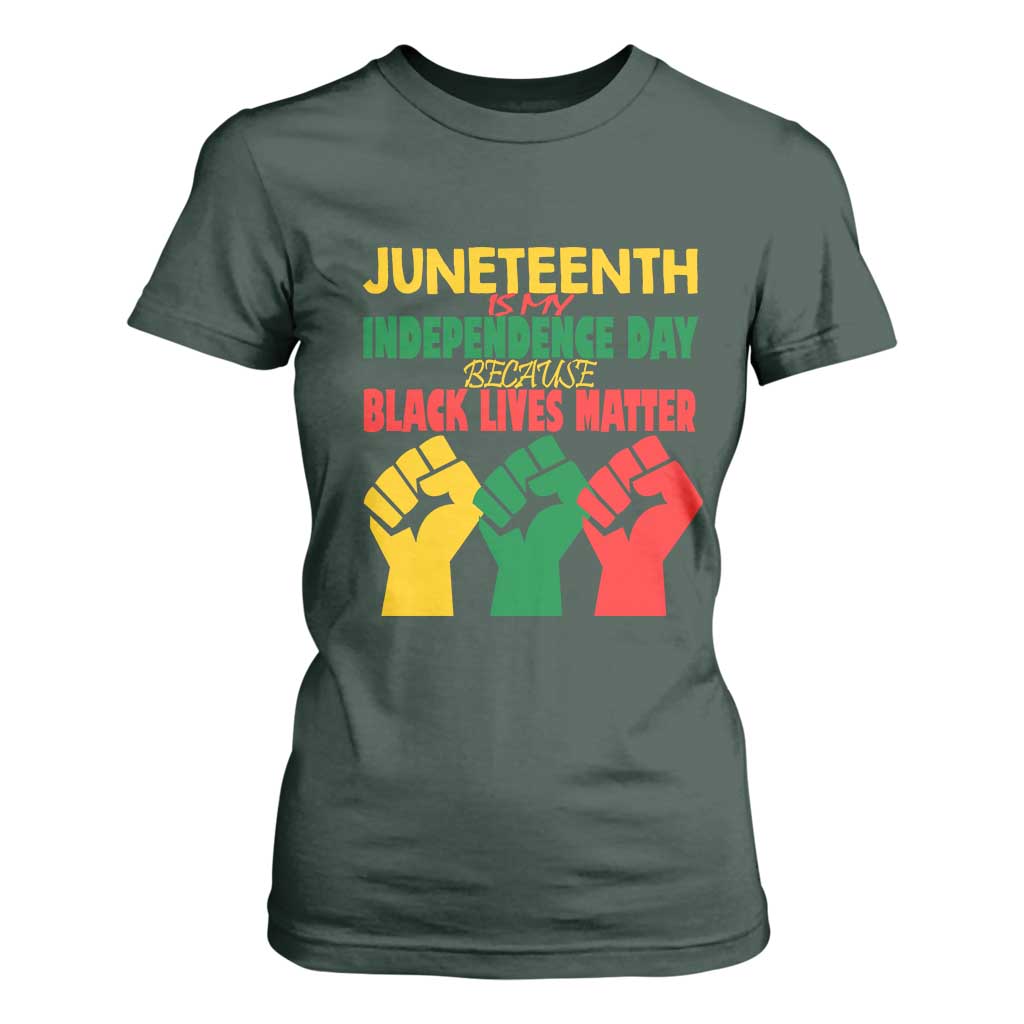 Juneteenth Is My Independence Day T Shirt For Women Because BLM