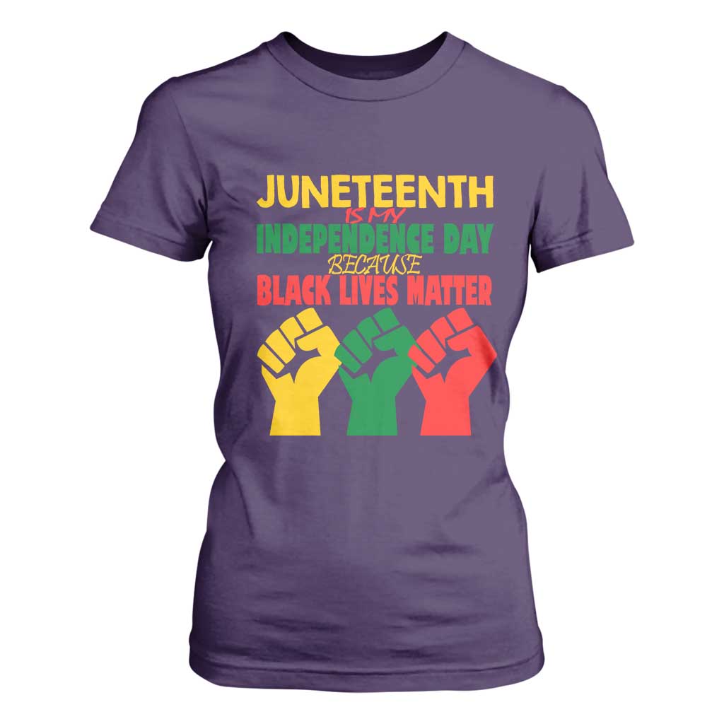 Juneteenth Is My Independence Day T Shirt For Women Because BLM