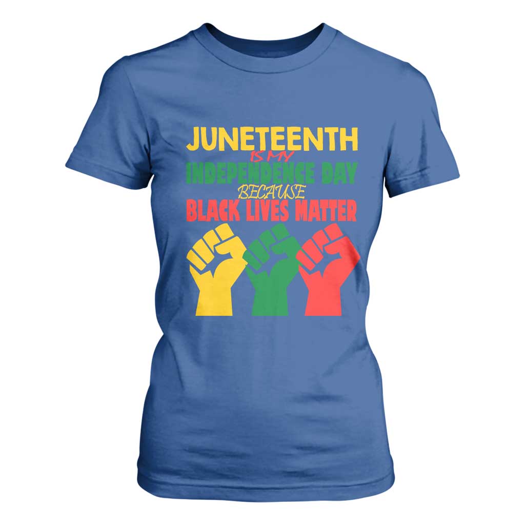 Juneteenth Is My Independence Day T Shirt For Women Because BLM