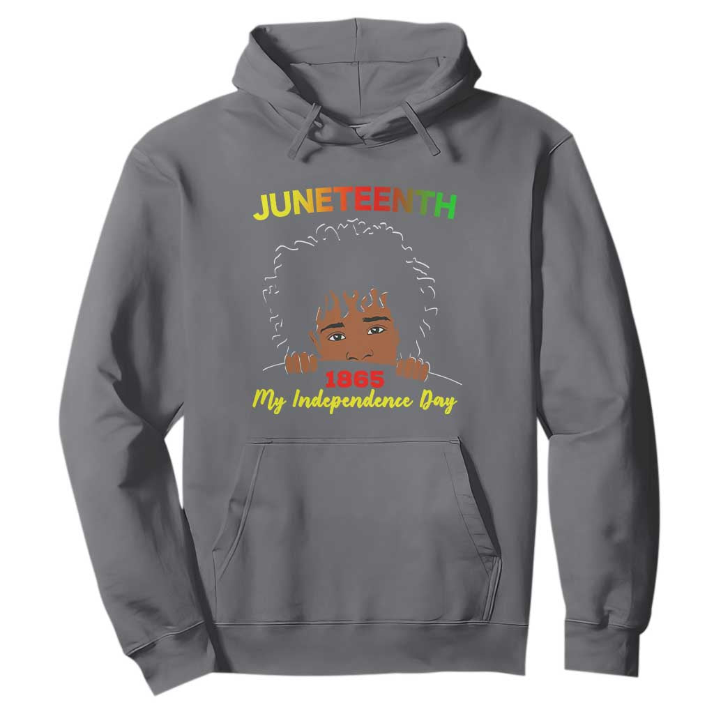 Celebrate Juneteenth Independence Hoodie Teen Youth Afro Locs Black Boy