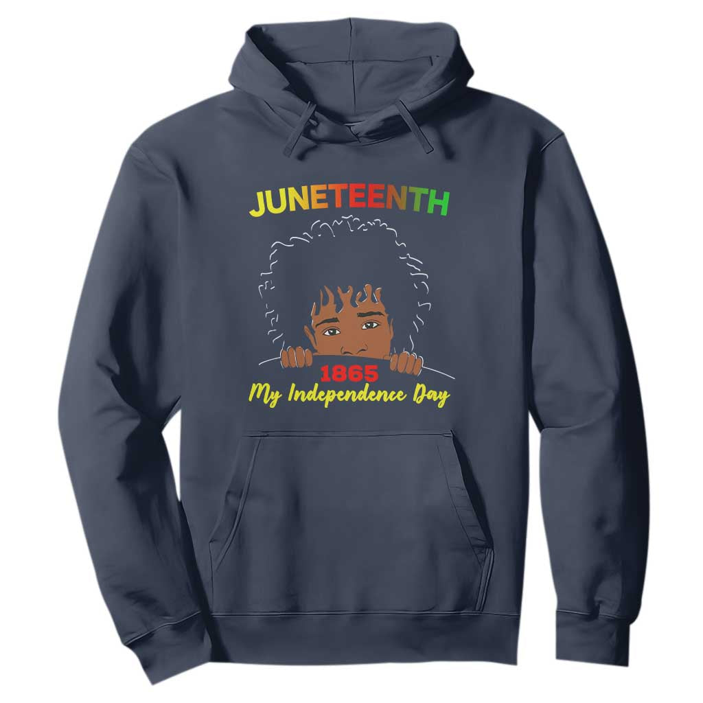 Celebrate Juneteenth Independence Hoodie Teen Youth Afro Locs Black Boy