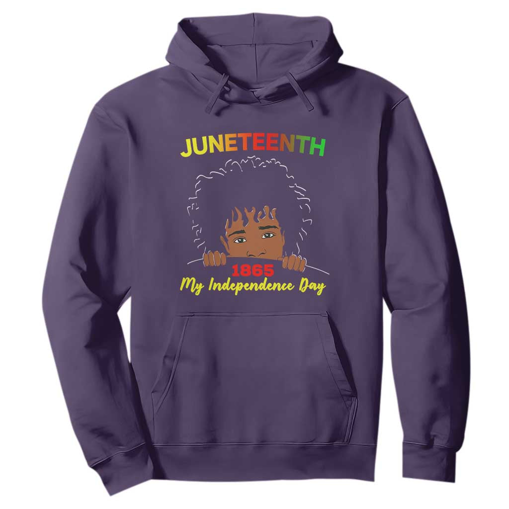 Celebrate Juneteenth Independence Hoodie Teen Youth Afro Locs Black Boy