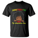 Celebrate Juneteenth Independence T Shirt Teen Youth Afro Locs Black Boy