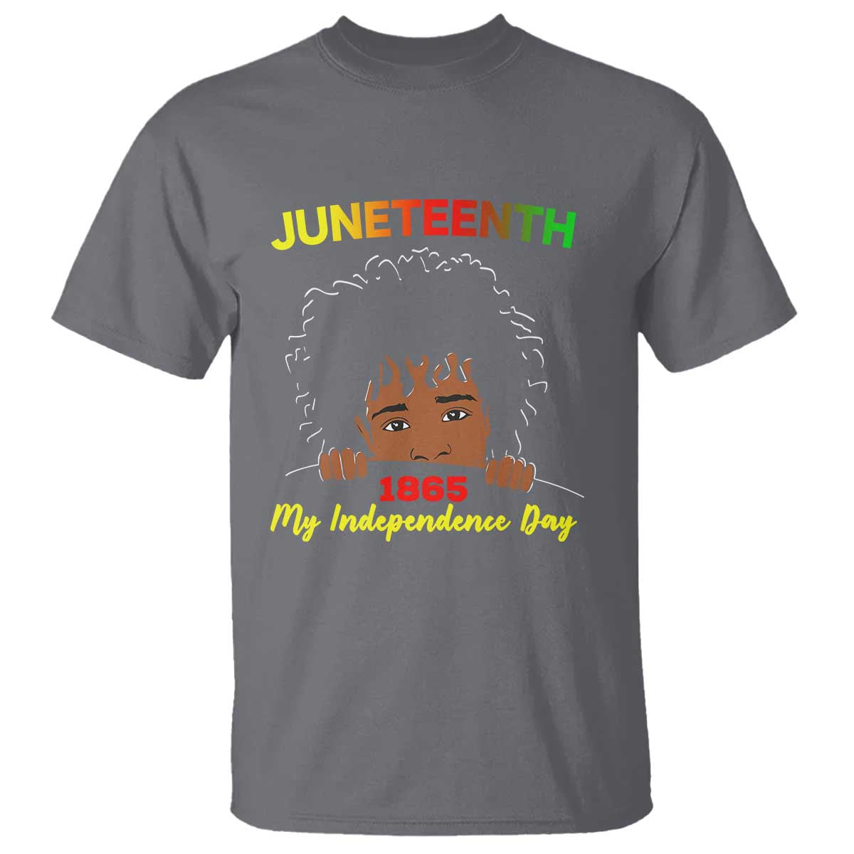 Celebrate Juneteenth Independence T Shirt Teen Youth Afro Locs Black Boy