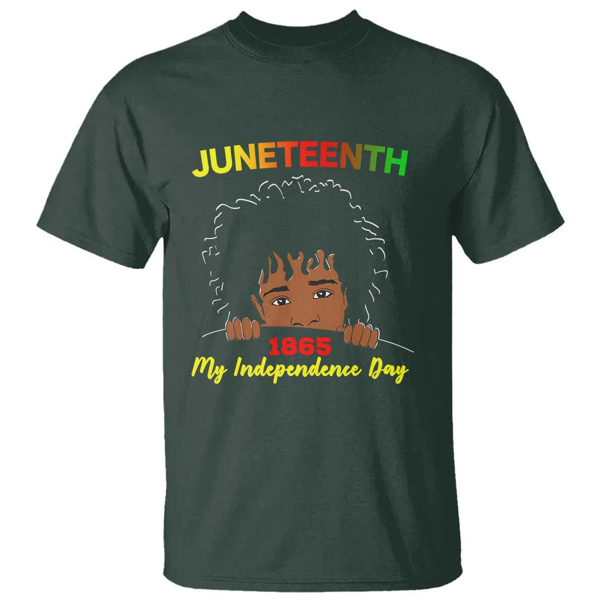 Celebrate Juneteenth Independence T Shirt Teen Youth Afro Locs Black Boy