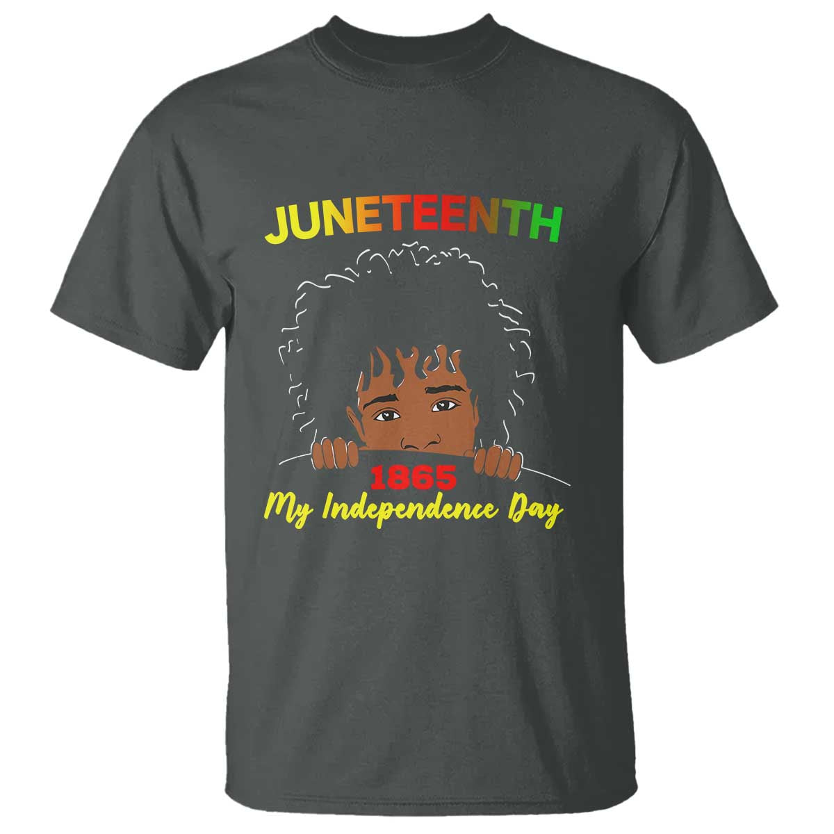 Celebrate Juneteenth Independence T Shirt Teen Youth Afro Locs Black Boy