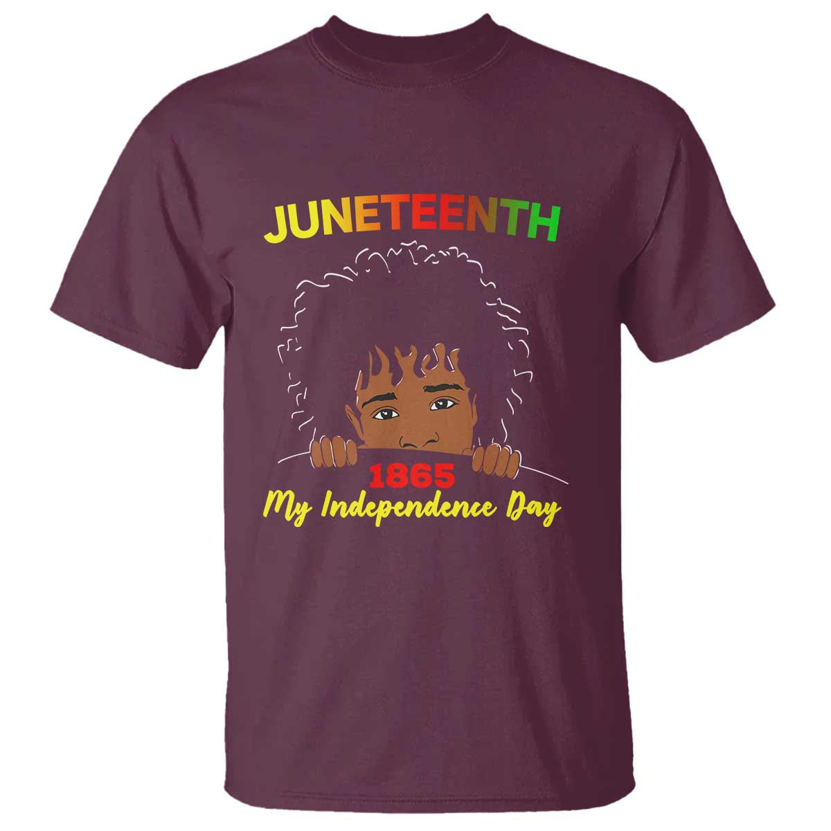 Celebrate Juneteenth Independence T Shirt Teen Youth Afro Locs Black Boy