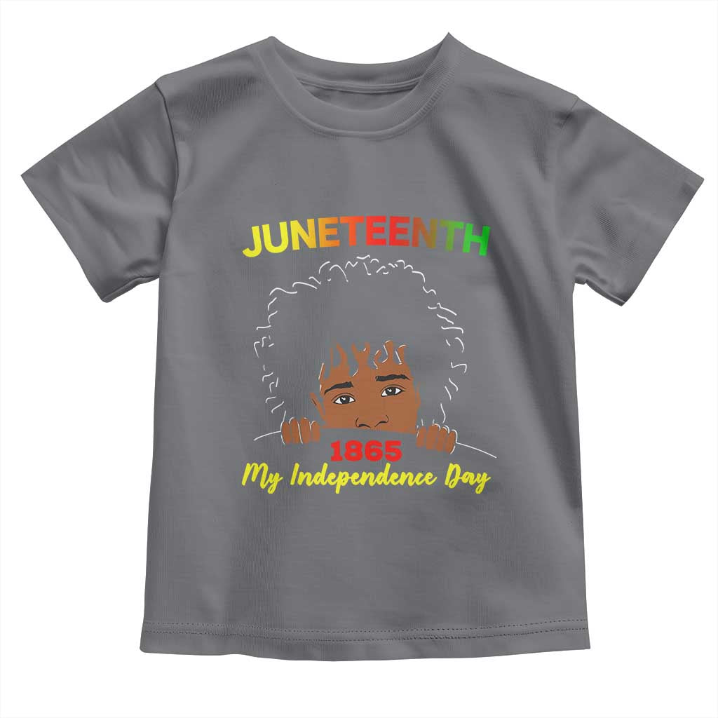 Celebrate Juneteenth Independence Toddler T Shirt Teen Youth Afro Locs Black Boy