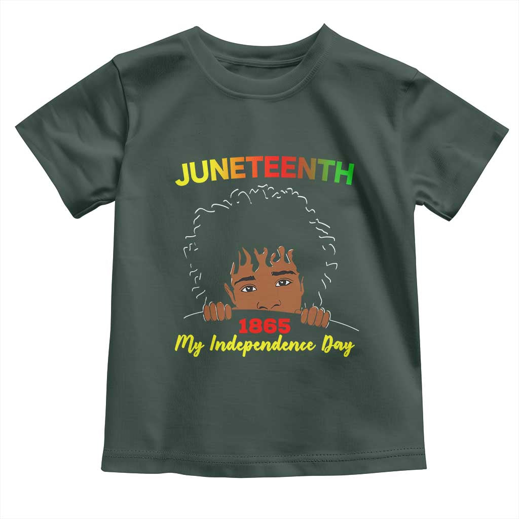 Celebrate Juneteenth Independence Toddler T Shirt Teen Youth Afro Locs Black Boy