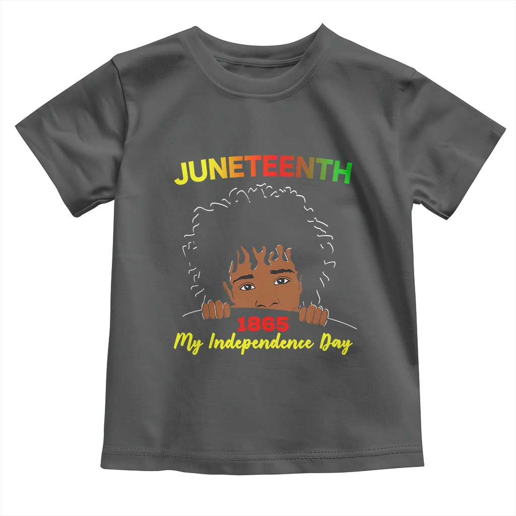 Celebrate Juneteenth Independence Toddler T Shirt Teen Youth Afro Locs Black Boy