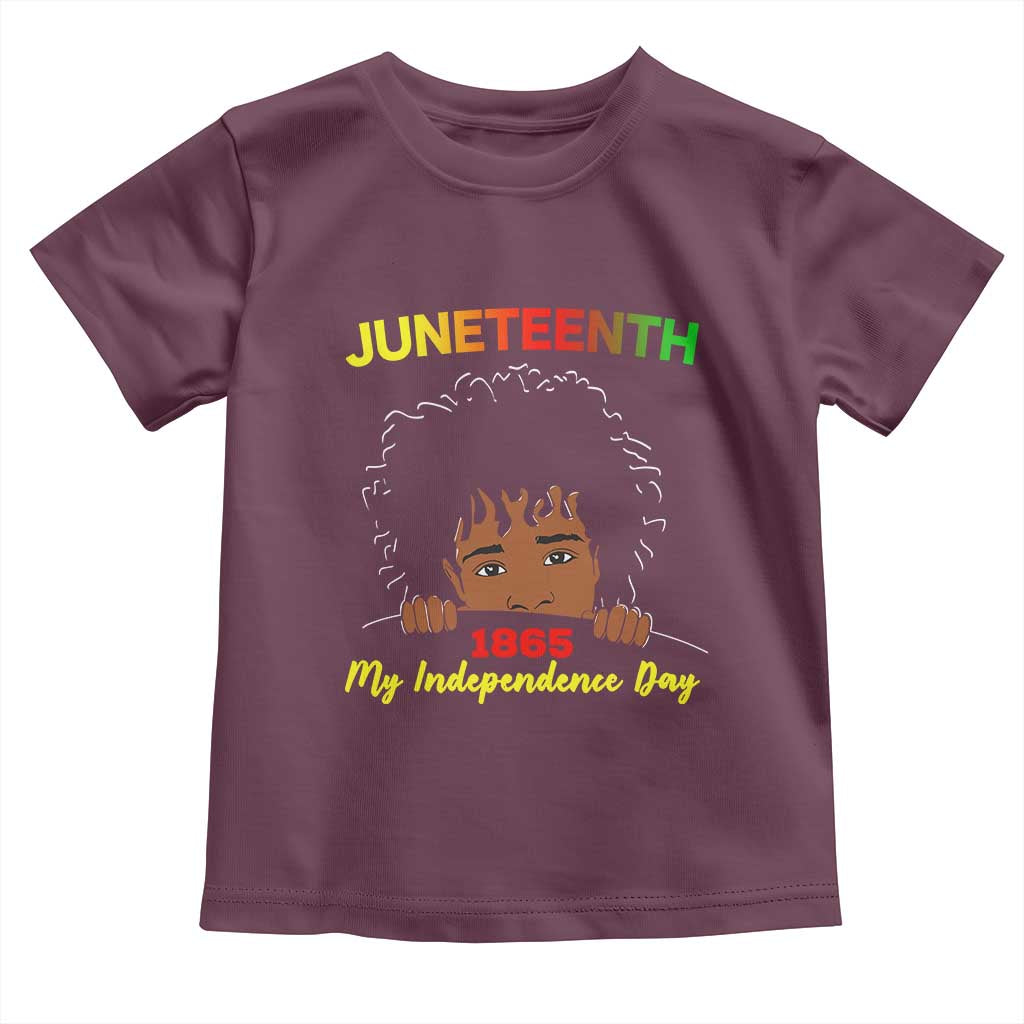 Celebrate Juneteenth Independence Toddler T Shirt Teen Youth Afro Locs Black Boy