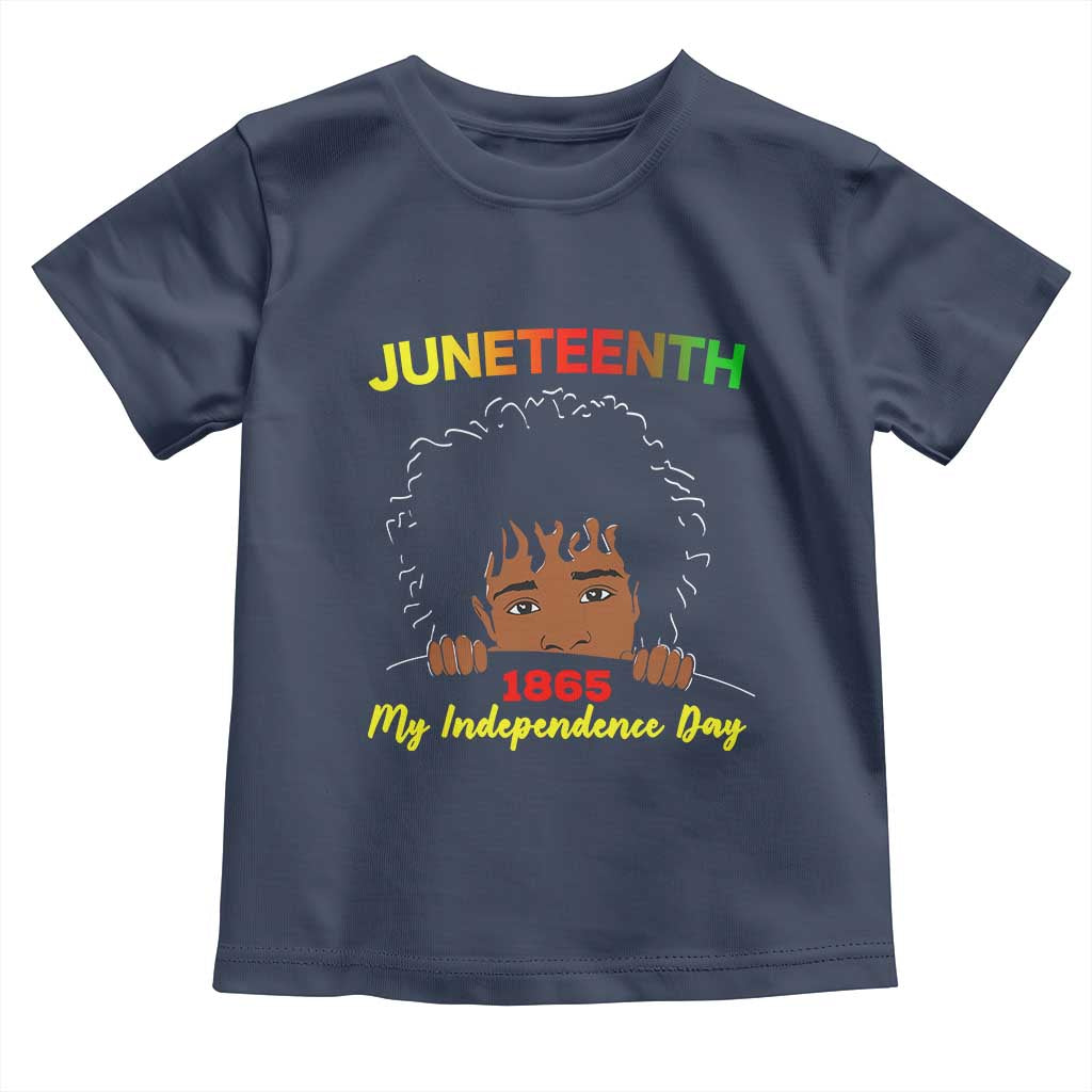 Celebrate Juneteenth Independence Toddler T Shirt Teen Youth Afro Locs Black Boy