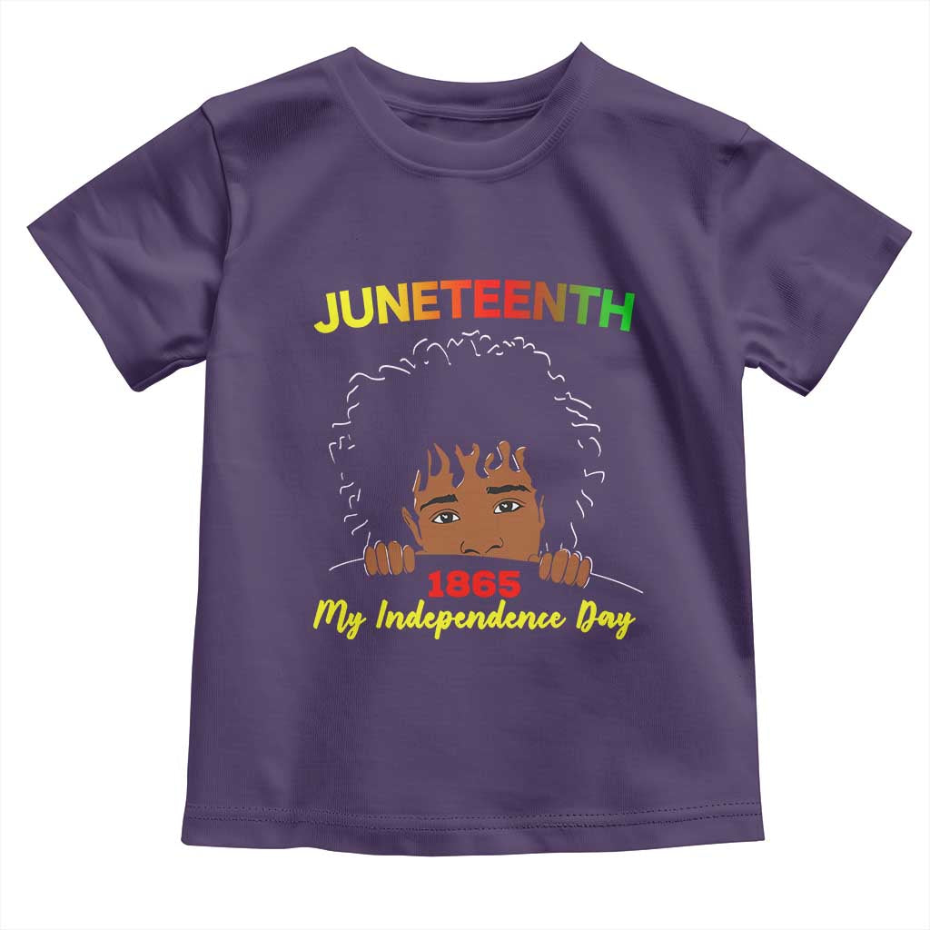 Celebrate Juneteenth Independence Toddler T Shirt Teen Youth Afro Locs Black Boy