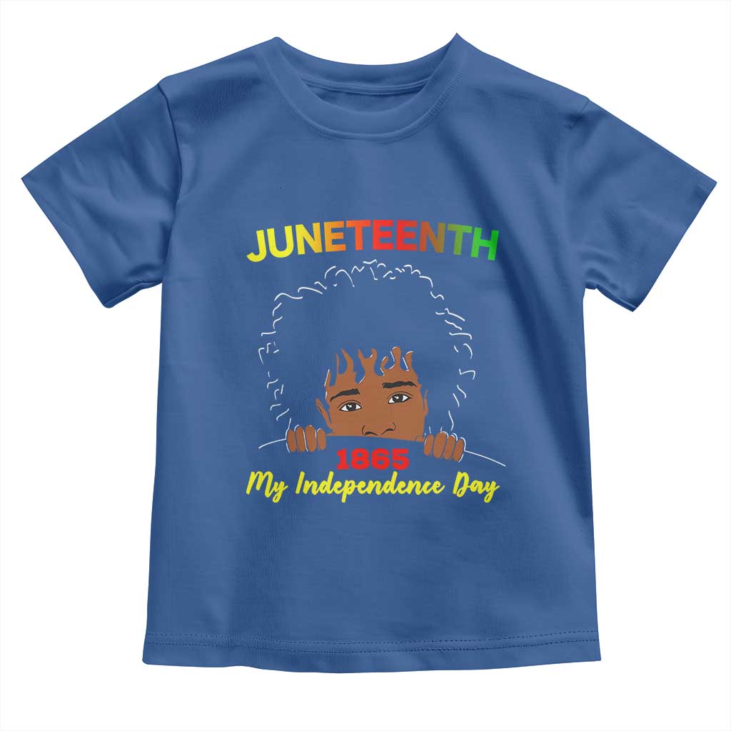 Celebrate Juneteenth Independence Toddler T Shirt Teen Youth Afro Locs Black Boy
