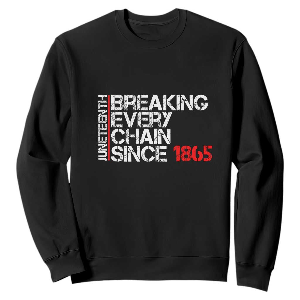 Juneteenth Breaking Every Chain Sweatshirt Since 1865