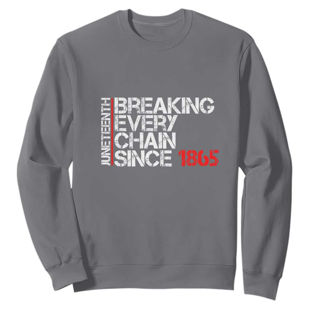 Juneteenth Breaking Every Chain Sweatshirt Since 1865