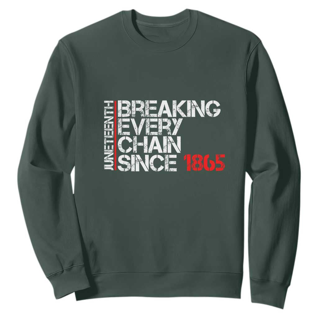Juneteenth Breaking Every Chain Sweatshirt Since 1865