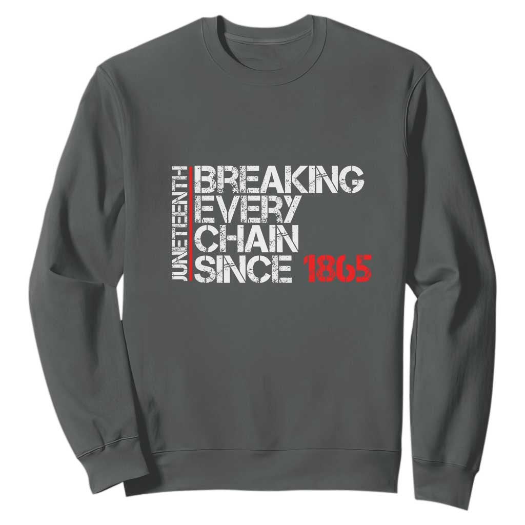 Juneteenth Breaking Every Chain Sweatshirt Since 1865