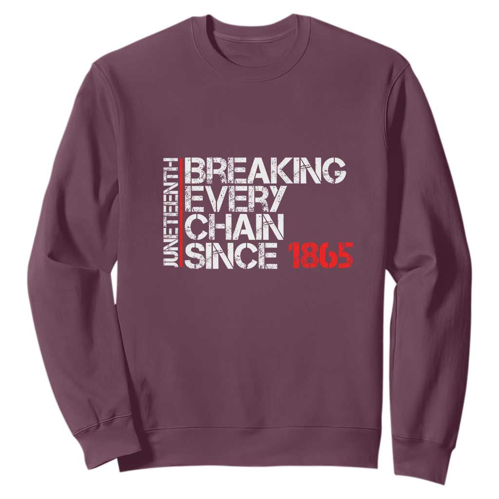 Juneteenth Breaking Every Chain Sweatshirt Since 1865