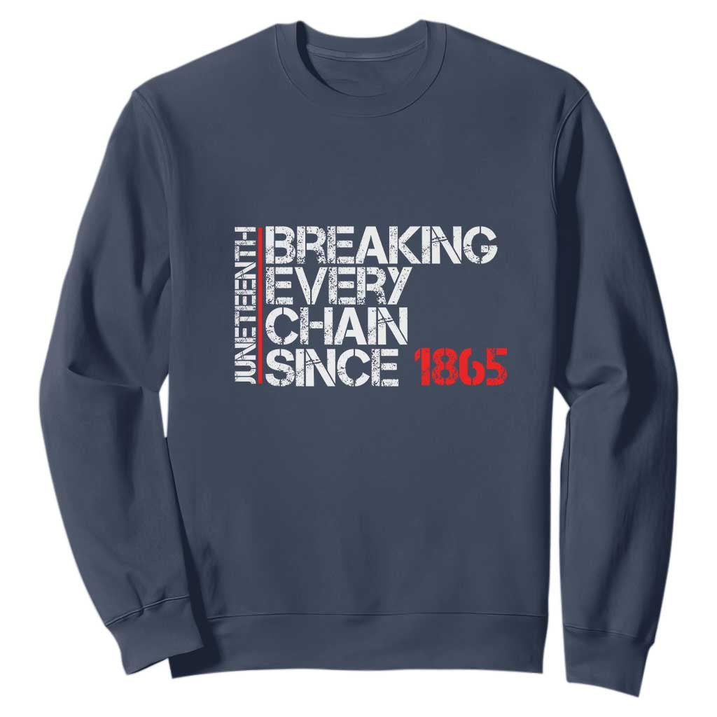 Juneteenth Breaking Every Chain Sweatshirt Since 1865