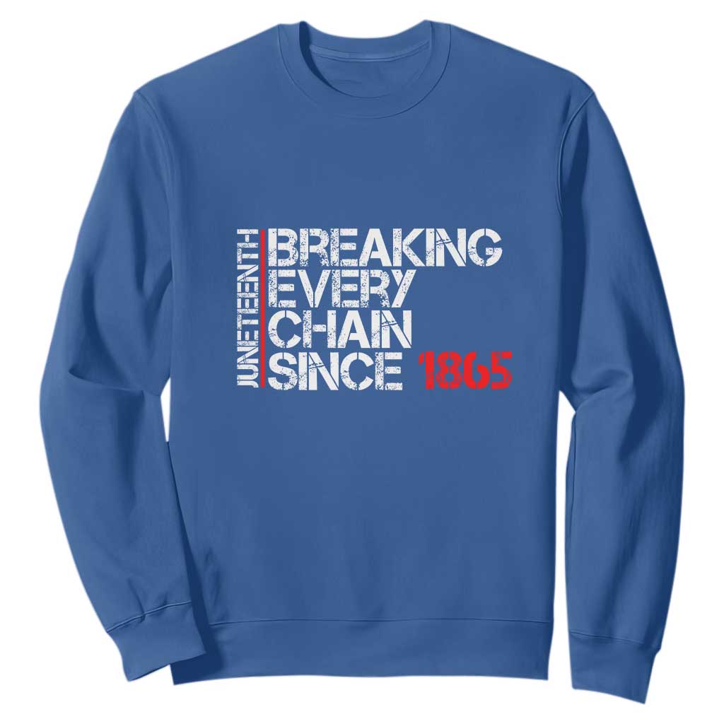 Juneteenth Breaking Every Chain Sweatshirt Since 1865