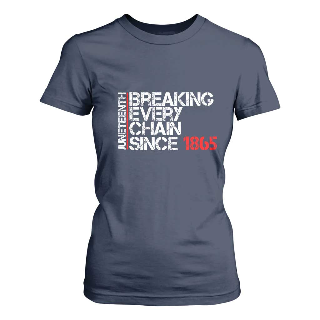 Juneteenth Breaking Every Chain T Shirt For Women Since 1865