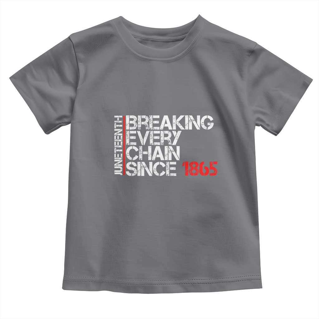 Juneteenth Breaking Every Chain Toddler T Shirt Since 1865
