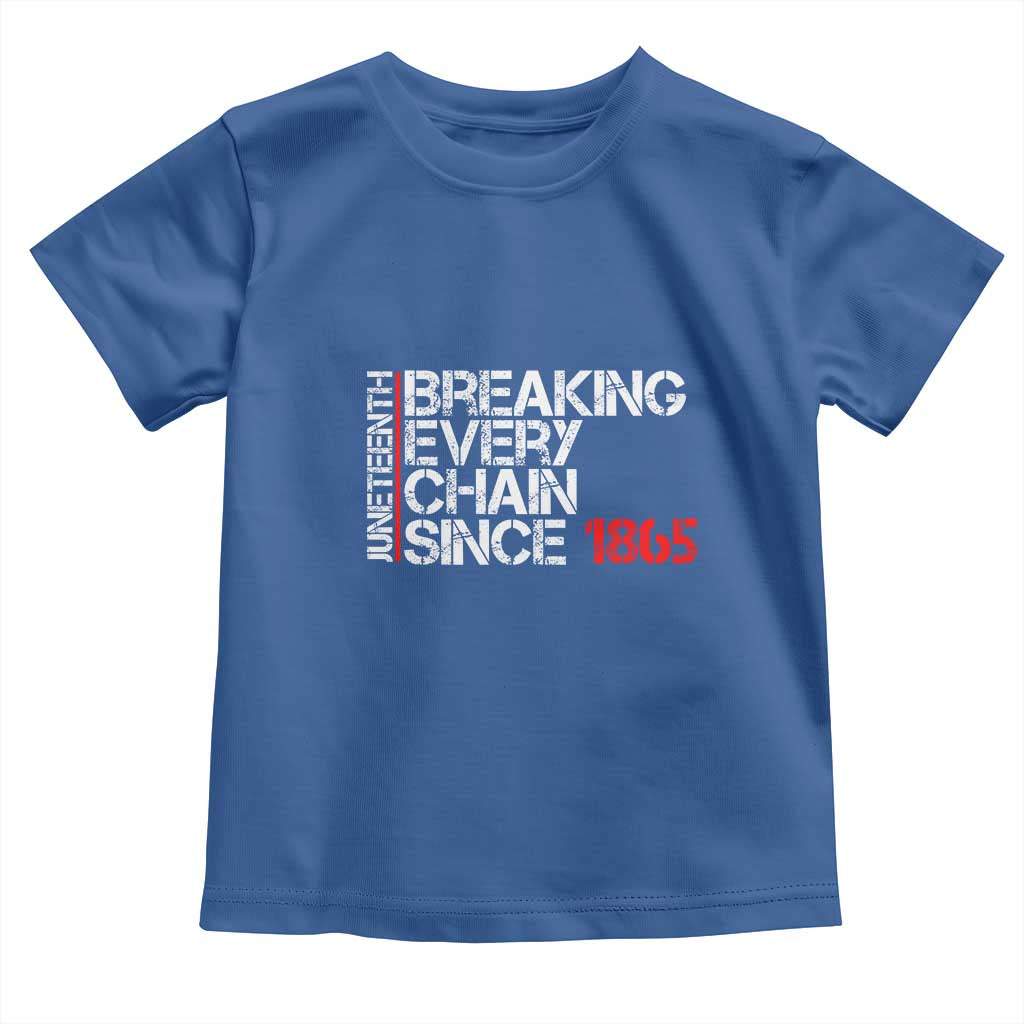 Juneteenth Breaking Every Chain Toddler T Shirt Since 1865