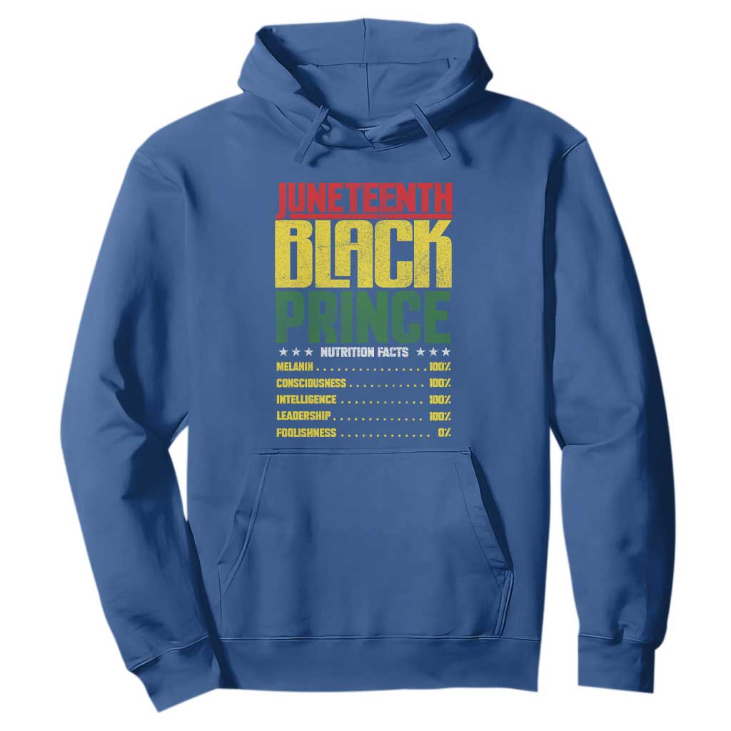 Juneteenth Black Prince Nutrition Facts Hoodie