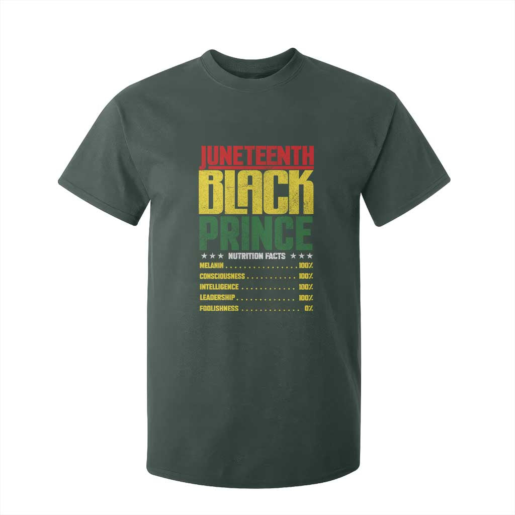 Juneteenth Black Prince Nutrition Facts T Shirt For Kid