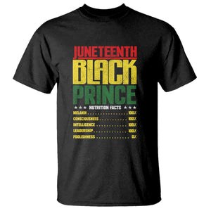 Juneteenth Black Prince Nutrition Facts T Shirt