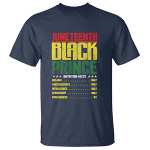 Juneteenth Black Prince Nutrition Facts T Shirt