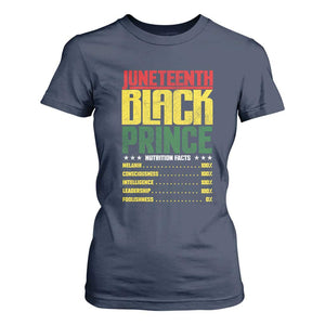 Juneteenth Black Prince Nutrition Facts T Shirt For Women
