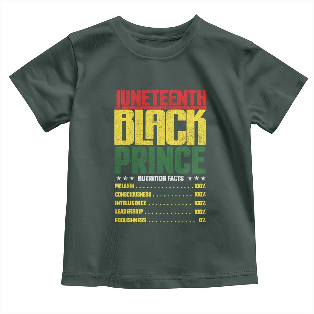Juneteenth Black Prince Nutrition Facts Toddler T Shirt