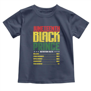 Juneteenth Black Prince Nutrition Facts Toddler T Shirt