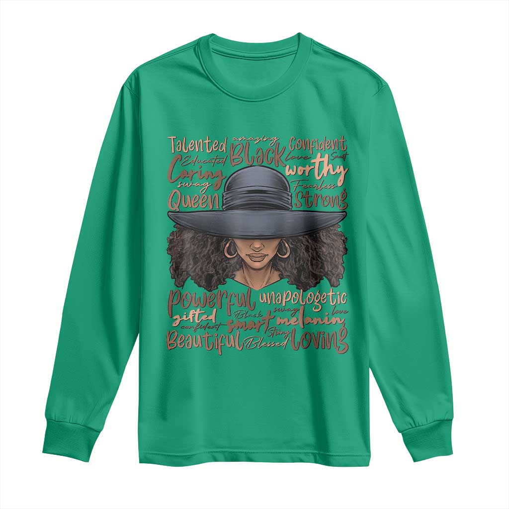 African Black History Long Sleeve Shirt African American Ladies Juneteenth