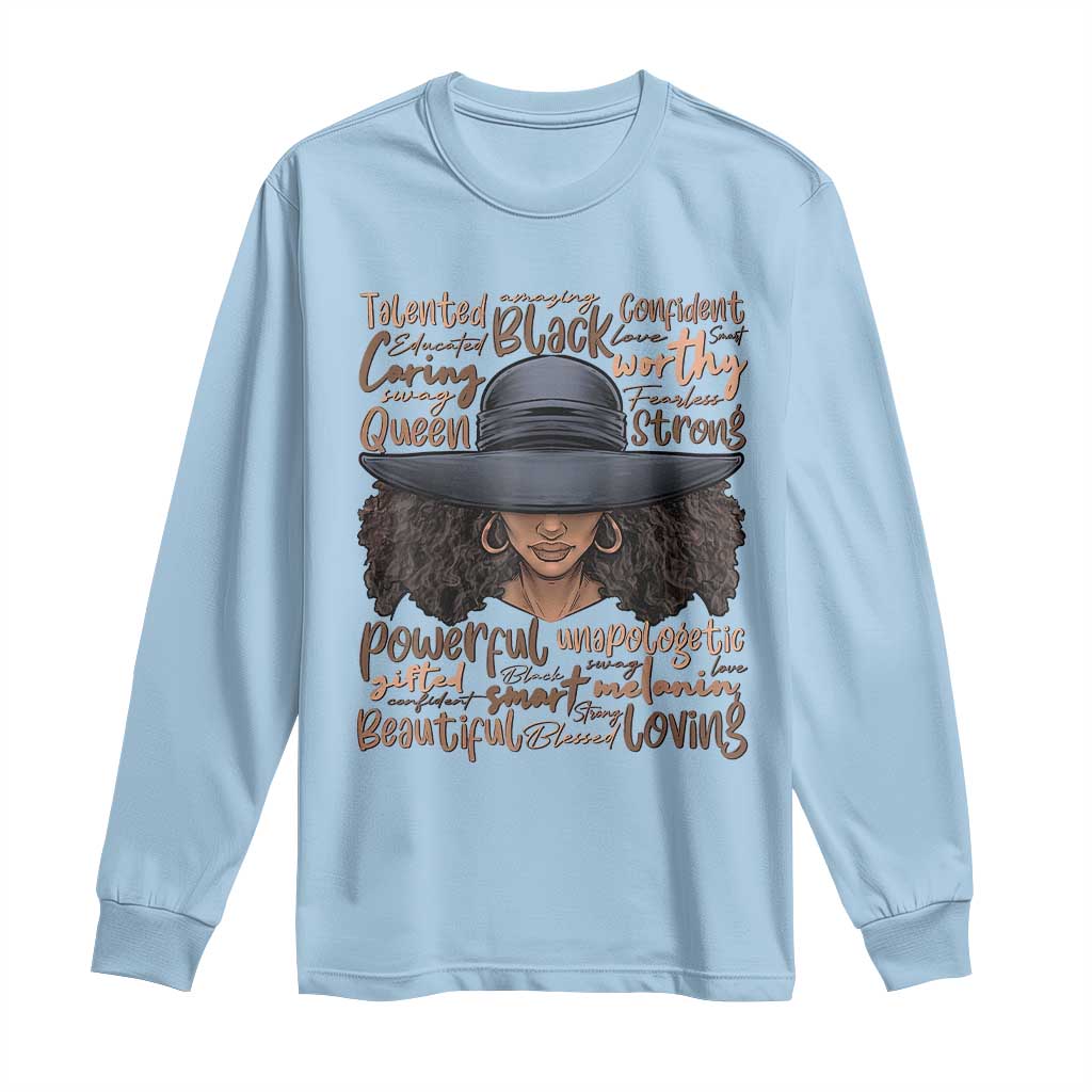 African Black History Long Sleeve Shirt African American Ladies Juneteenth