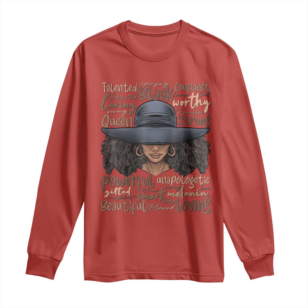 African Black History Long Sleeve Shirt African American Ladies Juneteenth