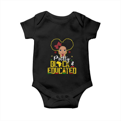 Pretty Black and Educated Baby Onesie I Am The Strong Afro Queen
