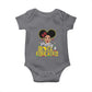 Pretty Black and Educated Baby Onesie I Am The Strong Afro Queen